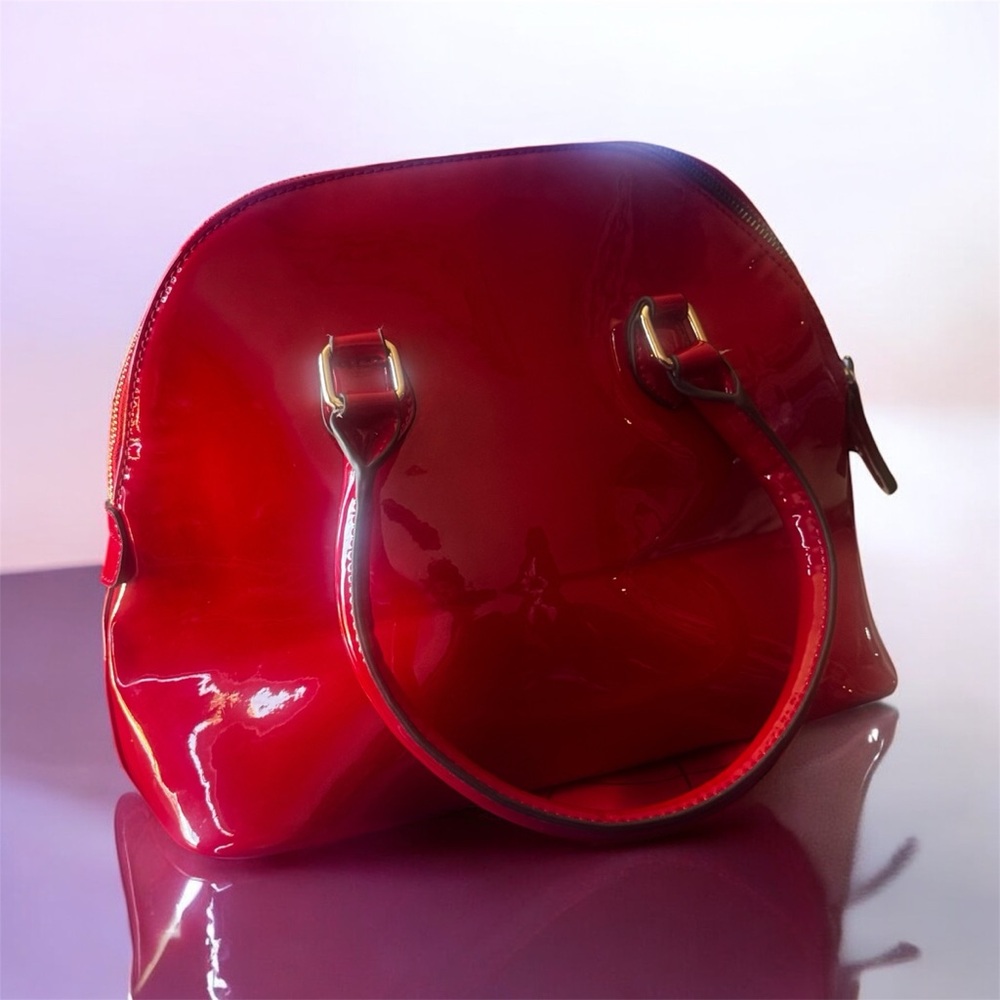 Call it Spring Glossy Red Vegan Doctor Handbag